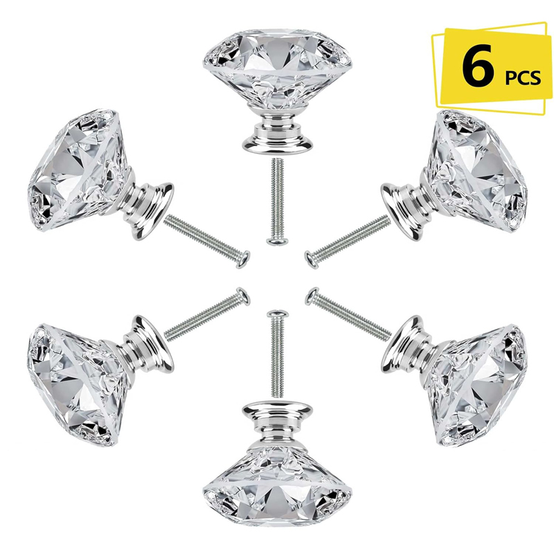 Furniture Hardware Lock - 6 قطع مقابض خزائن مع براغي،