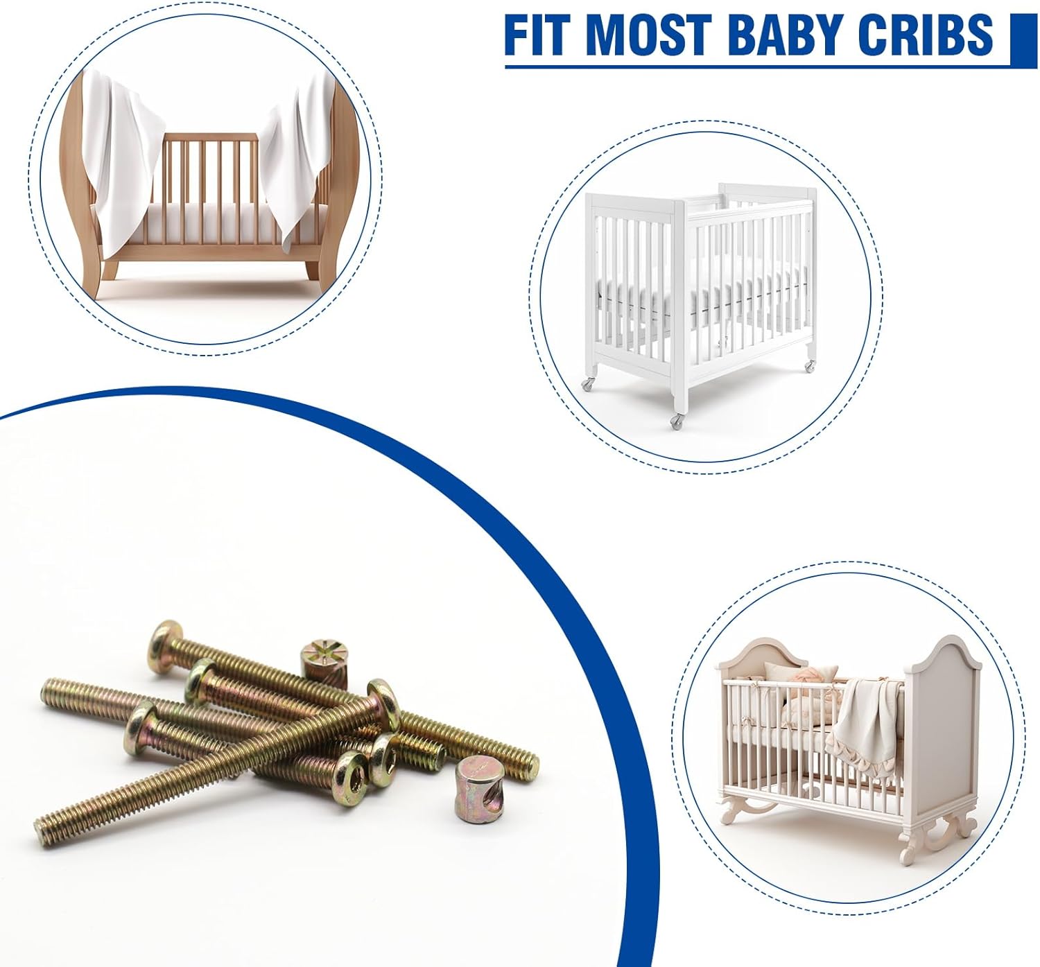 طقم براغي سرير الأطفال من VKKM - مراجعة Furniture Hardware Replacement وسعره