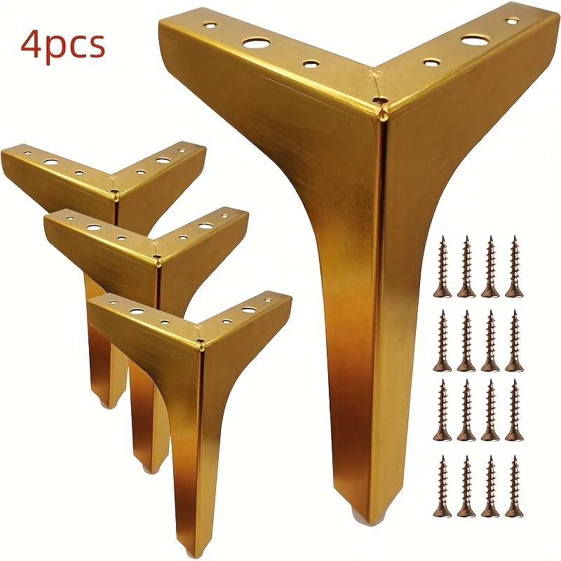 4 قطع أرجل معدنية للأثاث لرفع  - مراجعة Furniture Hardware Replacement وسعره